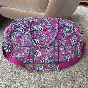 Vera Bradley Boysenberry Large Grande Travel Weekender Bag